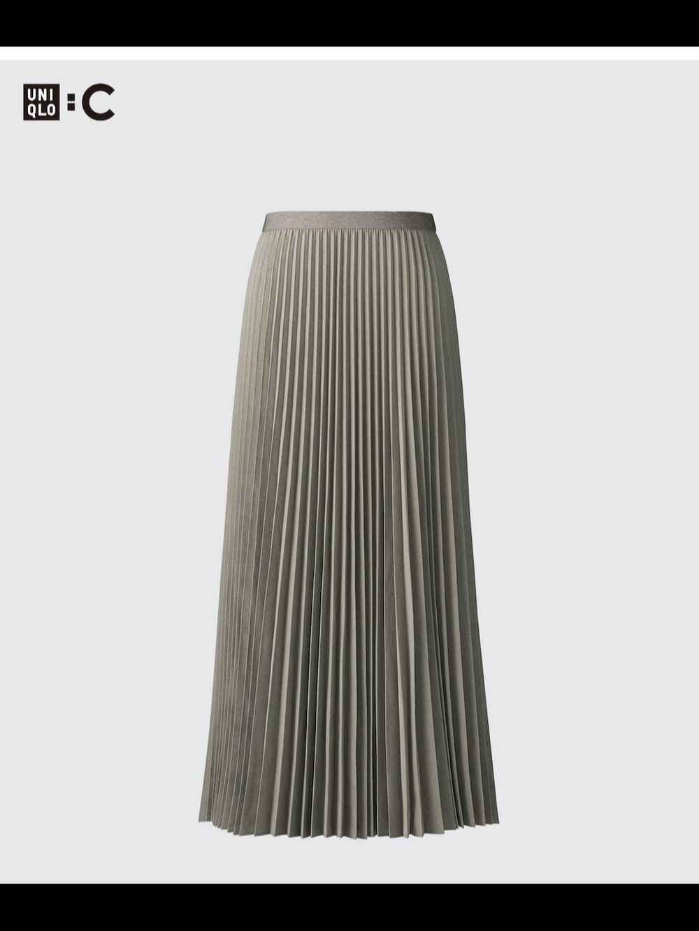 Uniqlo C Pleated Long Skirt Green S